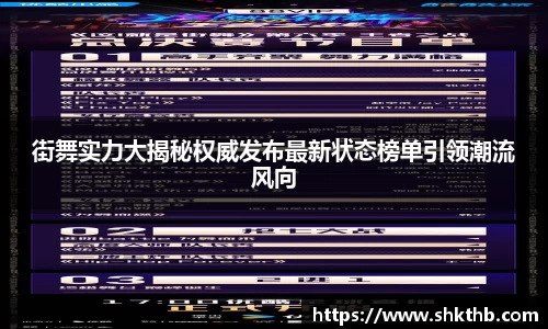 街舞实力大揭秘权威发布最新状态榜单引领潮流风向